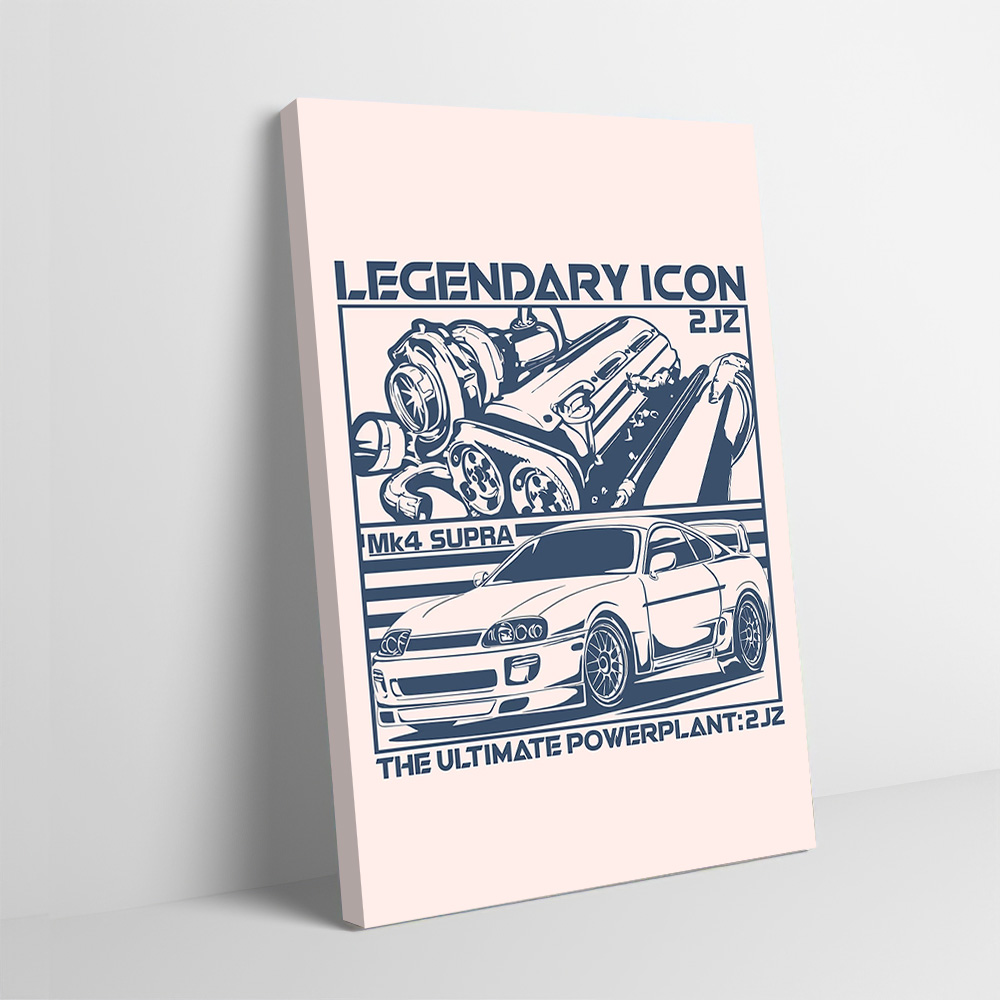 Esports Gaming Poster - MK4 Sports Car 2JZ Engine Printing