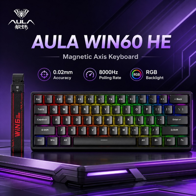AULA WIN60 HE Magnetic Axis Ke - Esports Gaming Uk review and price