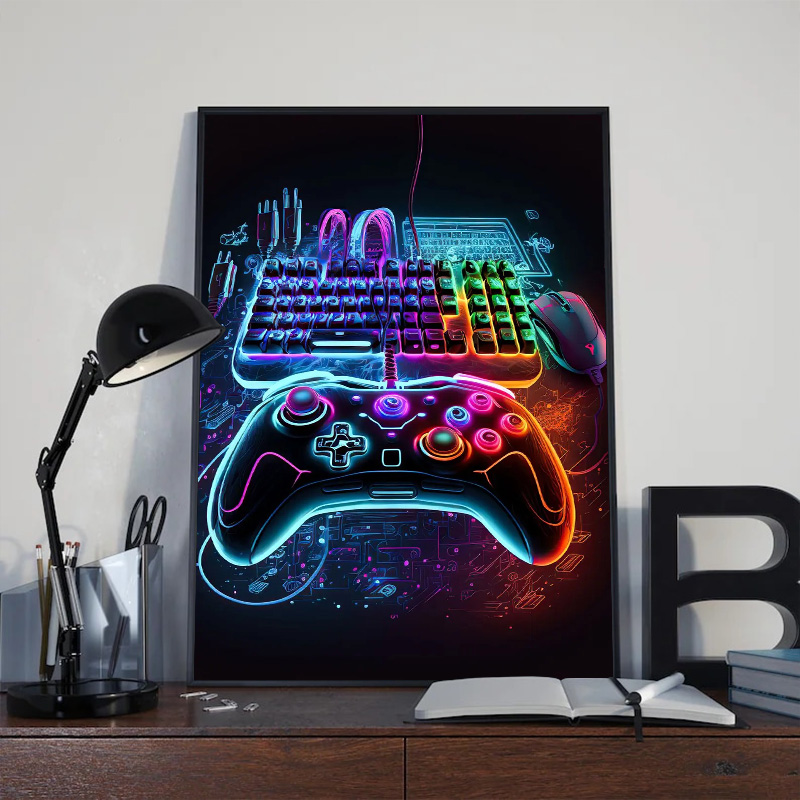 Neon Pop Cool Gaming Wall Art  - Esports Gaming Poster review and price