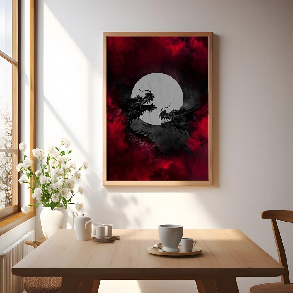 Black Dragon Poster Waterproof - Esports Gaming Poster review and price