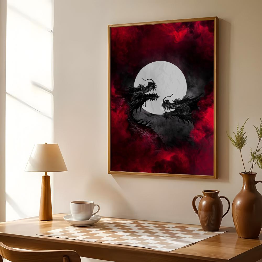 Black Dragon Poster Waterproof - Esports Gaming Poster review and price